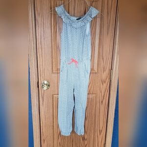 Calvin Klein Black and White Jumpsuit with Streamlined Silhouette